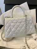 Pre Loved Chanel Coco Top Handle Bag in Iridescent Caviar Leather (Pristine)