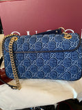 Gucci GG Marmont Denim Shoulder Bag