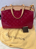 Pre Loved Louis Vuitton Brea Monogram Vernis Red Patent Bag (excellent)