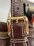Pre Loved Gucci Brown Leather Britt Bag