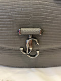 Jimmy Choo Bag Embossed Leather Crossbody Bag in Grey (new)