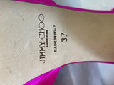 Pre Loved Jimmy Choo Socorie 120 Platform Heels UK 4.5 - Pre Loved Jimmy Choo Fuchsia Bonny Bag