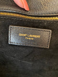 Pre Loved Yves Saint Laurent Le 5 A 7 Bea Textured Black Tote