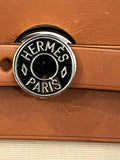 Hermes Herbag Satchel in Beige Canvas and Tan Leather 39