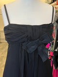 Pre Loved Prada Black Silk Bow Dress size 42 UK10