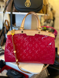 Pre Loved Louis Vuitton Brea Monogram Vernis Red Patent Bag (excellent)