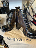 Louis Vuitton Star Trail Ankle Boots Black Leather & Monogram UK 7 (new)