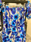 Pre Loved Borgo De Nor Blue floral Midi Dress Size UK 10 (new)