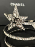 Pre Loved Chanel Ruthenium & Blue Crystal Star Bracelet 2022 collection by Virginie Viard (as new)