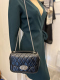 Pre Loved Mulberry Quilted Darley in Black Leather