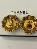 Pre Loved Chanel Vintage Clip-on CC Logo Earrings