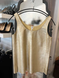 Pre Loved Hermes Gold Calf Leather Sleeveless Top UK 8