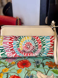 Pre Loved Valentino Garavani Escape Clutch in Multicolour Canvas