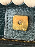 Pre Loved Mulberry Small Iris in Heavy Grain Green Leather