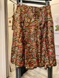 Pre Loved Marni Colourful Mosaic Metallic A-Line Trapeze Blouse Top & A-Line Pleated Skirt Suit Uk 10-12