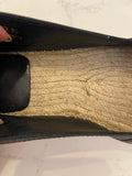 Pre Loved Saint Laurent Black Leather Stars Espadrilles UK 6 (NEW)