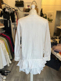 Ansis Jourden White Frill Mini Dress