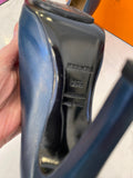 Pre Loved Hermes Military Blue Leather Gloria Peep Toe Pumps UK 3.5 (excellent)