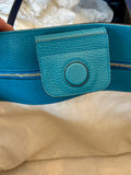 Gucci blue pebbled leather swing tote bag - Reserved