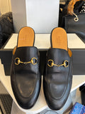 Gucci Princetown Black Leather Mules - Size UK 6