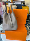 Pre Loved Hermes Picotin GM 26 Lock in Etoupe Clemence Leather (Excellent) Reserved J