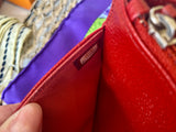 Pre Loved Chanel Wallet on Chain in Red Caviar Leather (excellent)