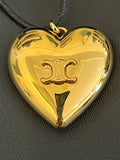 Pre Loved Celine Triomphe Heart Necklace