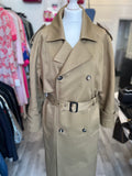 Pre Loved Saint Laurent Double Breasted Wool Trench Coat Fr 38 fits UK 10-12 (Excellent)