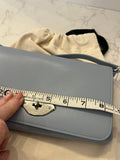 Pre Loved Mulberry Lana Wallet on Strap in Poplin Blue (new)