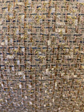 Pre Loved Chanel Gold Metallic Threads Tweed Jacket Fr46 Fits UK 14