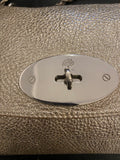 Pre Loved Mulberry Small Lily In Gold Crinkle Leather