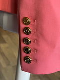 Pre Loved Balmain Salmon Pink Wool Blazer size 44 fits UK 12 (new)