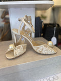 Pre Loved Jimmy Choo Ceam Lace & Pearl UK 4.5