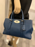 Pre Loved Mulberry Double Zipped Bayswater in Blue