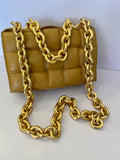Pre Loved Bottega Veneta The Chain Padded Cassette Bag Dark Caramel (excellent)