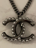 Chanel CC Necklace in Gunmetal