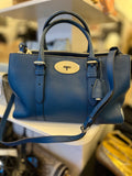 Pre Loved Mulberry Double Zipped Bayswater in Blue