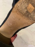 Pre Loved Chanel Black Quilted Leather Ankle Boots with Pearl Detail UK 5
