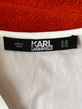 Pre Loved Karl Lagerfeld Ruffle Sleeve Top UK12