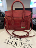 Pre Loved Alexander McQueen Heroine Red Croc Handbag