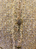 Pre Loved Chanel Gold Metallic Threads Tweed Jacket Fr46 Fits UK 14