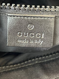 Pre Loved Gucci Black Nylon Messenger Bag with Web Stripe