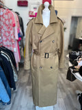 Pre Loved Saint Laurent Double Breasted Wool Trench Coat Fr 38 fits UK 10-12 (Excellent)