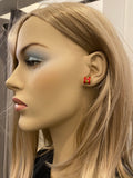 Pre Loved Hermes H-Pop Earrings in Red -Excellent