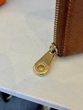 Pre Loved Mulberry tree zip around wallet purse in oak leather