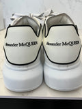 Pre Loved Alexander McQueen Oversized White Trainers with Black Accents UK 6.5