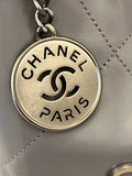 Pre Loved Chanel 22 in Grey Calf Leather 2023 (pristine)