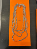 Hermes Silver Chaine d’Ancre Etcaetera Long 4 Chains Necklace