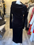Pre Loved Vivienne Westwood Black Velvet Asymmetric Dress