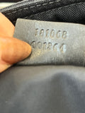 Pre Loved Gucci Black Nylon Messenger Bag with Web Stripe